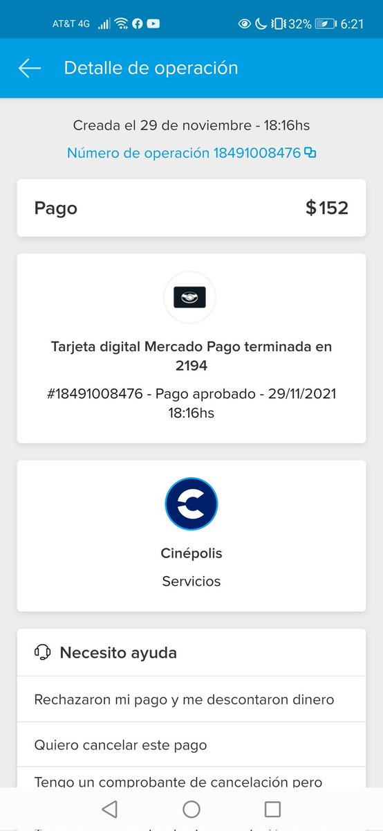 laug0298's tweet photo. @AyudaCinepolis que paso ahí? , se hizo el cargo pero no aparecen mis boletos https://t.co/zWWqWiLx9c