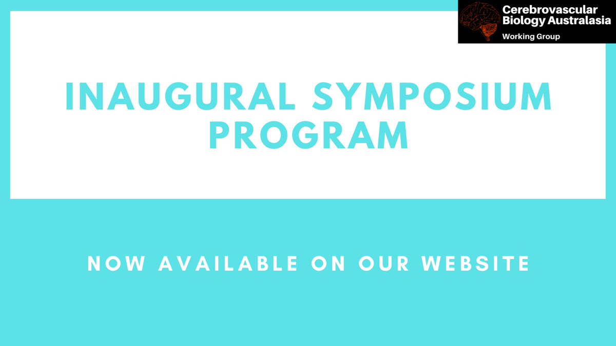 CVBAus's tweet image. Our Inaugural Symposium program is now available! Click the link to view: cvbaus.mailchimpsites.com/inaugural-symp…
#committee #bloodbrainbarrier #cerebrovascular #biology #neuroscience #CVBAus