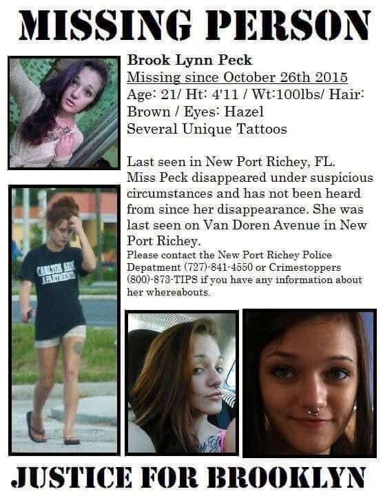 WFLAJosh's tweet photo. 6 YEARS. Spread the word to help this family in a case that’s local to #Tampa. Brook Lynn Peck has been missing from #NewPortRichey since 10.26.15 #BrookLynnPeck #MissingPerson #Florida @stephanie17514 https://t.co/ugHrAbUtCw