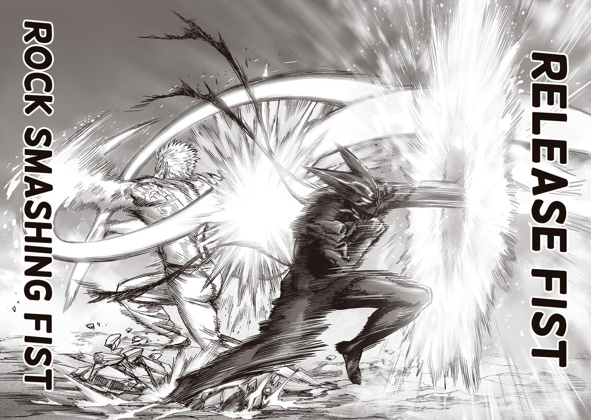 Wildbergerrrr's tweet photo. The latest chapter of One Punch Man is insane. Garou vs Bang is getting insane, and the ART. MURATA....👑😳 #OnePunchMan #opm153 https://t.co/XtYrCKHAbC