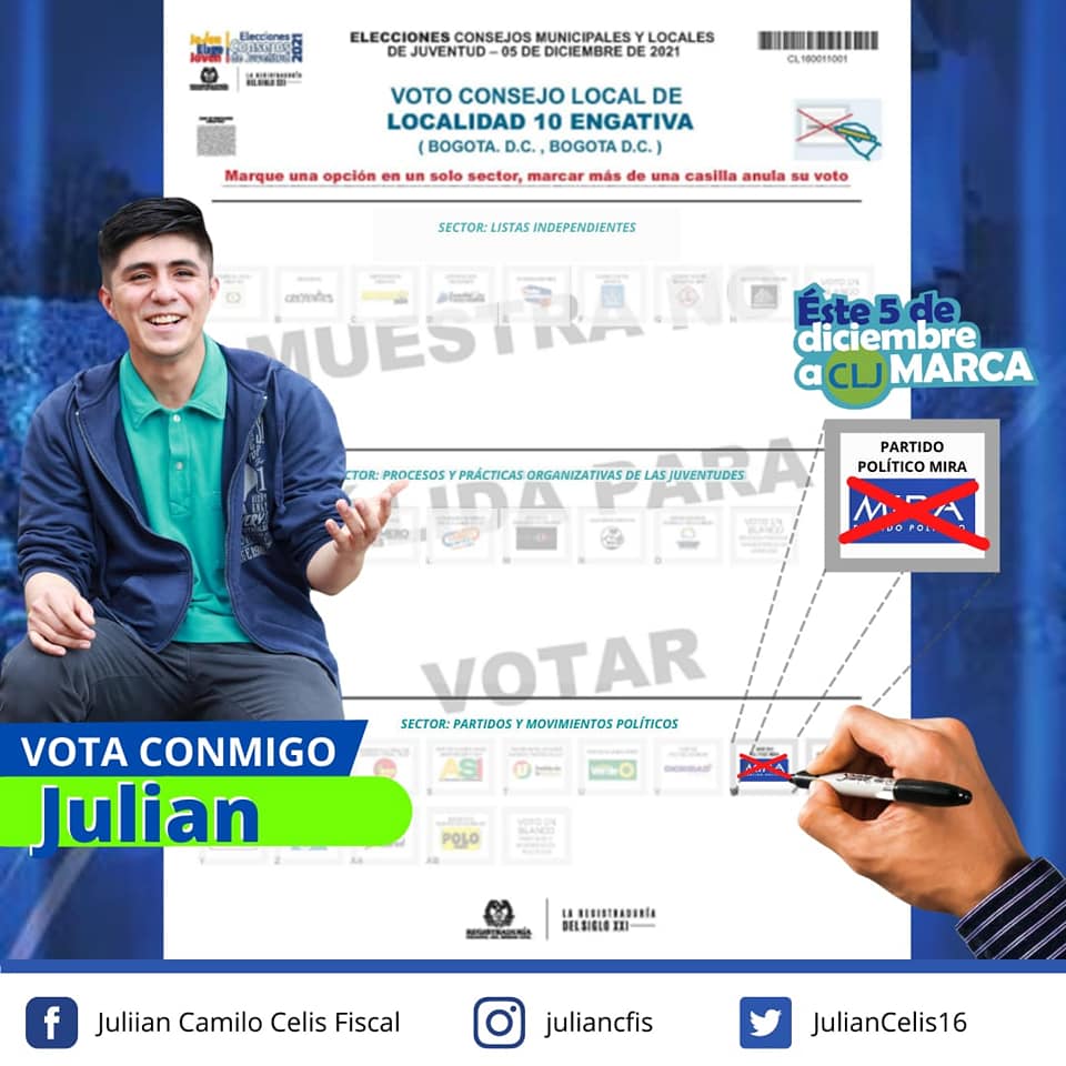 Vanessap_a's tweet photo. Los jóvenes también tienen la capacidad de renovar, porque siempre son propositivos de ello pueden construir. Los CLJ, es una gran oportunidad para ellos, de gobernar con su gran ejemplo.El próximo 5 de diciembre vota Mira por la Localidad de Engativá @PartidoMIRA @irmalherrera💙 https://t.co/TnHfBHMmOK