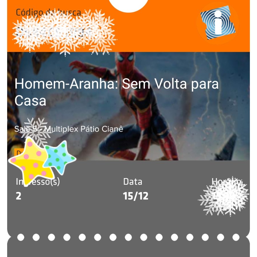 rikrdosds's tweet photo. #SpiderManNowWayHome #HomemAranhaSemVoltaParaCasa #cinearaujo #PreEstreiaHomemAranhaSemVoltaPraCasa 😎então né consegui meus ingressos pra 15/12....o filme do ano e sem risco de leva spoiler de graça 😜vai ser épico...os tiozinho,os +ou- jovem...e os Jovi...🕷️✌🏽😎 https://t.co/telxQlRu59