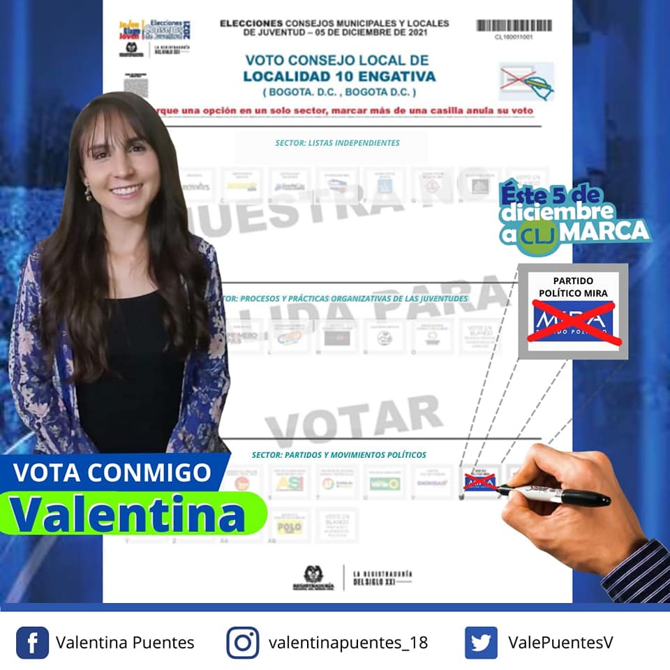 Vanessap_a's tweet photo. Los jóvenes también tienen la capacidad de renovar, porque siempre son propositivos de ello pueden construir. Los CLJ, es una gran oportunidad para ellos, de gobernar con su gran ejemplo.El próximo 5 de diciembre vota Mira por la Localidad de Engativá @PartidoMIRA @irmalherrera💙 https://t.co/TnHfBHMmOK
