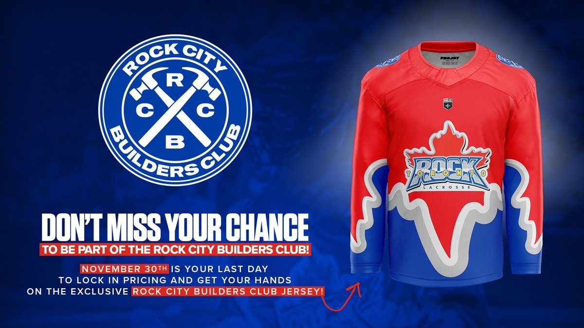 Tuesday, Nov. 30th - yes, tomorrow - is your last chance to purchase a Rock City Builders Club Season Membership!

INFO/BUY: bit.ly/rcbuildersclub