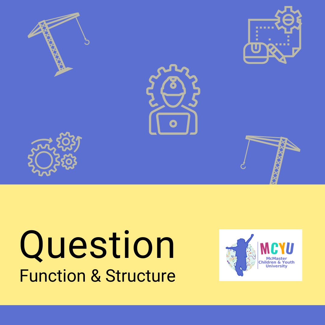 McMasterCYU's tweet photo. Today's question is: why is structure and function an important engineering concept?

Write your guesses below and on Wednesday we'll discover the answer together! #QuestionDiscoverCreate #MCYUengineering https://t.co/JUcanaT6JT