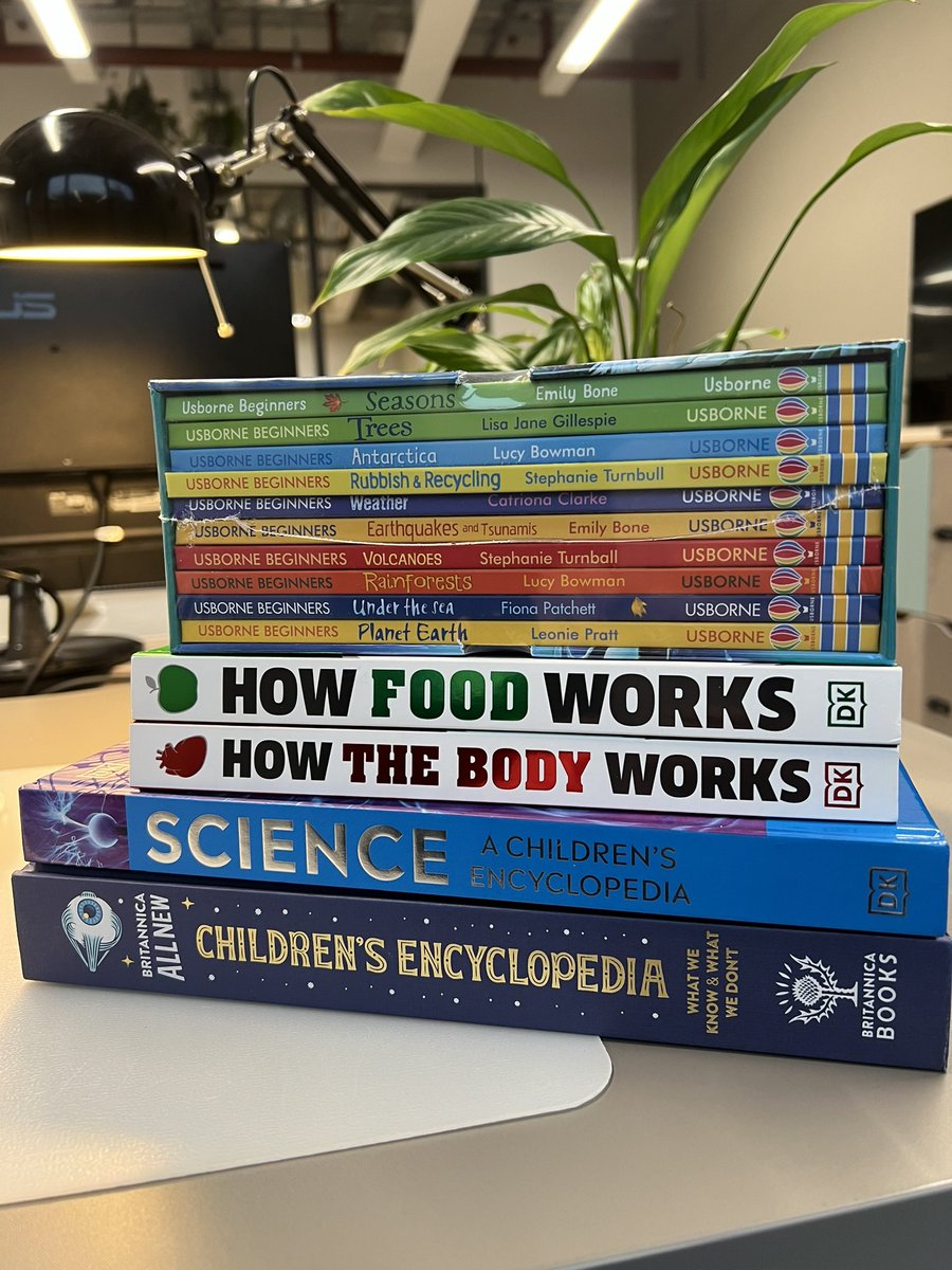 And the #AgentReads donations keep on coming! Thank you to our favourite science guru, <a href="/AmerGaffar/">Amer Gaffar</a>, for this explosive bundle of brilliant brain-food books! Just wonderful! 🧪📚