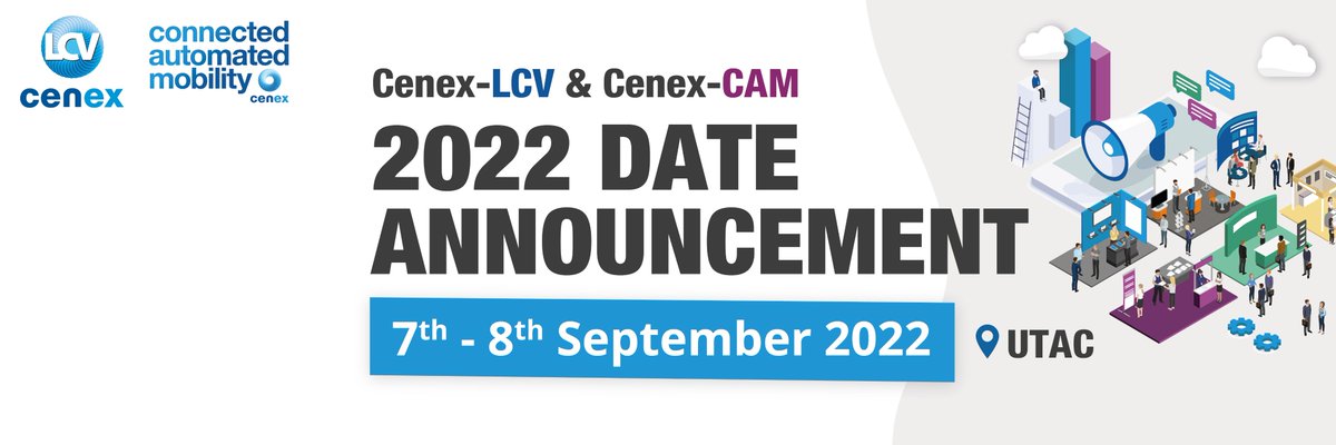 cenex_expo's tweet photo. ⚡️SAVE THE DATE: #LCV2022 and #CAM2022 will once again be held at @utaccompany (formerly called @millbrookvenues) on 7th - 8th September 2022.

Hope to see you there!

#automotive #EVs #CAVs #autoevent #netzero https://t.co/xG9PuY5agW