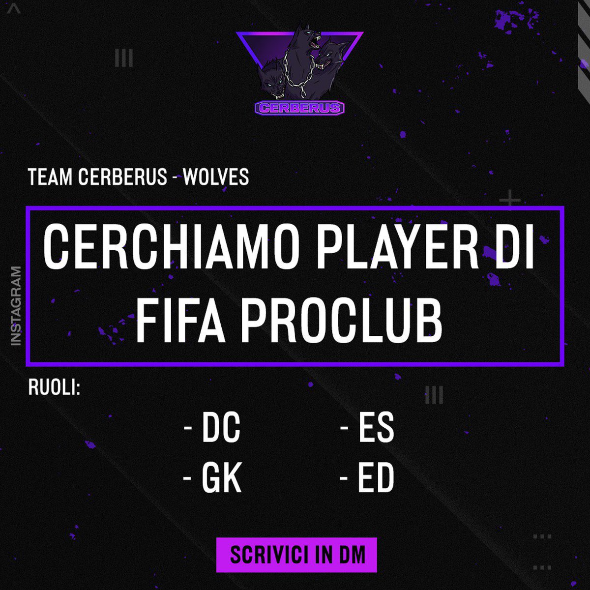 Sei un appassionato di fifa? Cerchi un team per divertirti e competere nelle maggiori leghe di proclub ?🔥😎 
Scrivici in privato per avere più informazioni 🔥