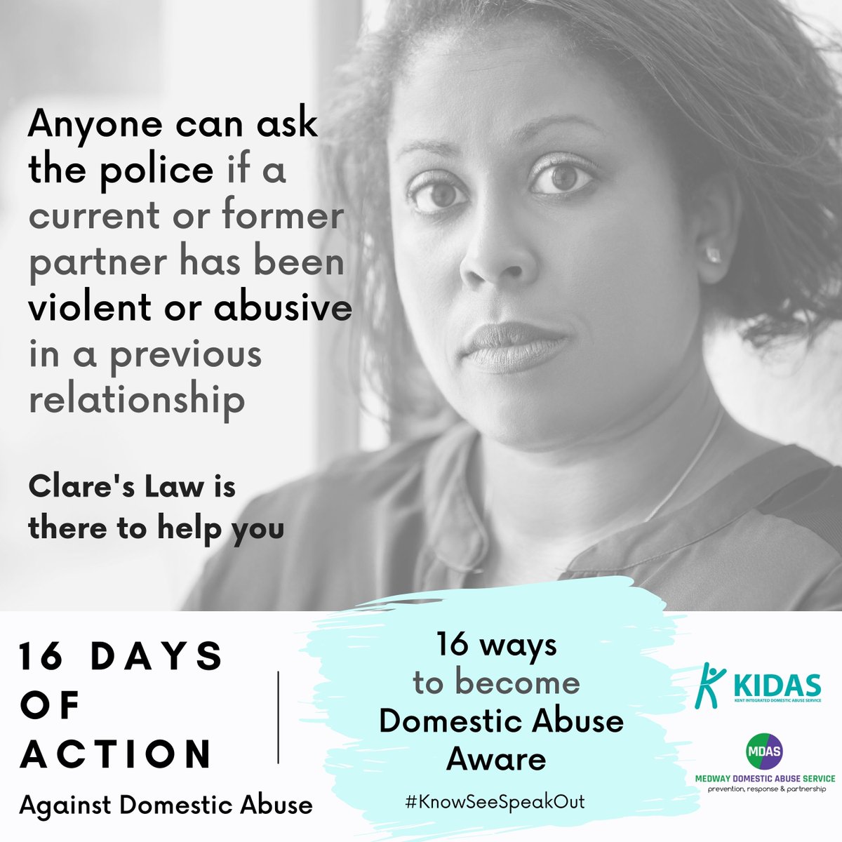 GraveshamYC's tweet photo. You have the right to ask police if a current or former partner has been violent or abusive in a previous relationship. A close friend or family member can also make an enquiry. Call 101 or go to a Kent Police station https://t.co/1PFYZOWbM3 #16Days #KnowSeeSpeakOut https://t.co/Khn6GxQM5s
