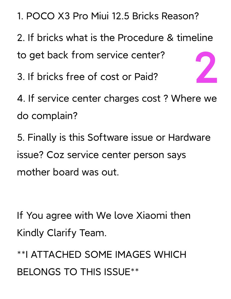 pkamworld's tweet photo. Dear Sir/Madam,
Subject : POCO X3 PRO BRICKS ISSUE
Kindly Read These Attachments and Respond. @alvintse @MiIndiaSupport @XiaomiIndia @IndiaPOCO @POCOSupport @POCOGlobal https://t.co/hPk43vVJUz
