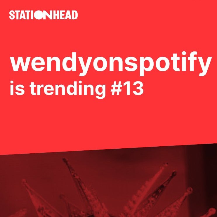 wendyonspotify's tweet photo. Congratulations, everyone! 

Our station for #WENDY is trending #13 on @STATIONHEAD this week. 💙

https://t.co/99esCaOHSh https://t.co/By68AzhJzF