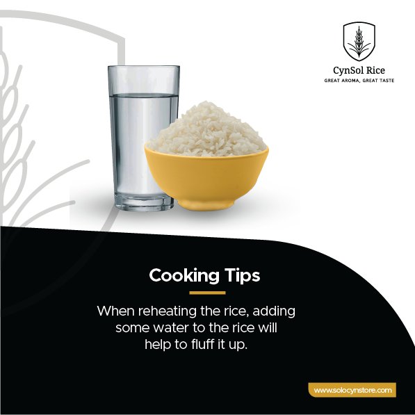 CynsolR's tweet photo. With Cynsol rice, you don’t have to waste food if you end up cooking more than you can eat. 

Don’t throw away left-over rice again!

#CookingTips https://t.co/FEyBoyvfNm