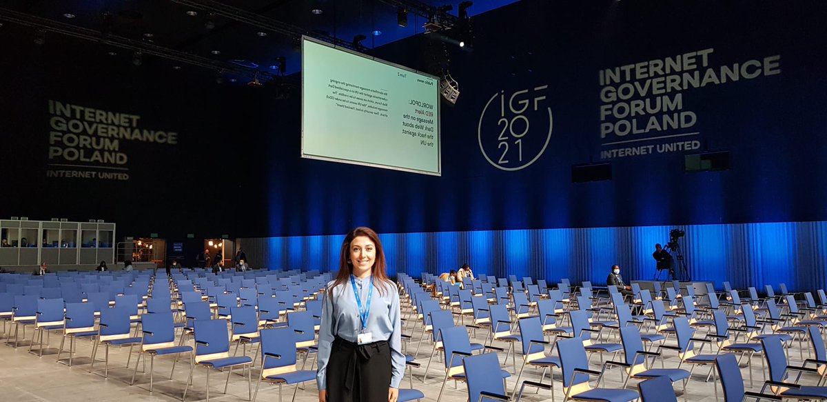 GurbanovaNargiz's tweet photo. Happy to take part at 16th Global Internet Governance Forum under @UN aegis in #Katowice. #IGF2021 is a great platform to discuss future of digital technologies. In 2012 #Azerbaijan hosted 7th #IGF2012 themed “Internet Governance for Sustainable Human, Economic &amp; Social Devt”. https://t.co/3MS8HfAuxq