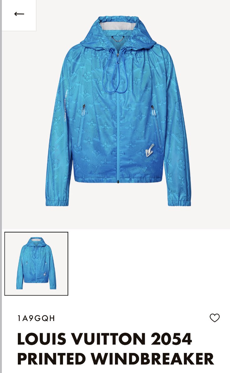 Louis Vuitton Blue '2054 Monogram' Windbreaker Jacket