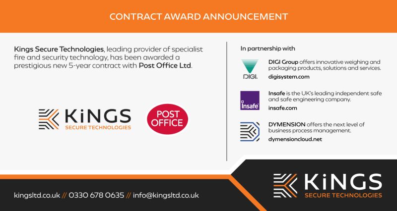 We've been awarded a prestigious new 5-year contract with @PostOffice. Working together with @DIGIEuropeLtd & @InsafeLtd. 
To find out more:
lnkd.in/dG_BGRcg

#KSTintheNews #contractaward #partnership