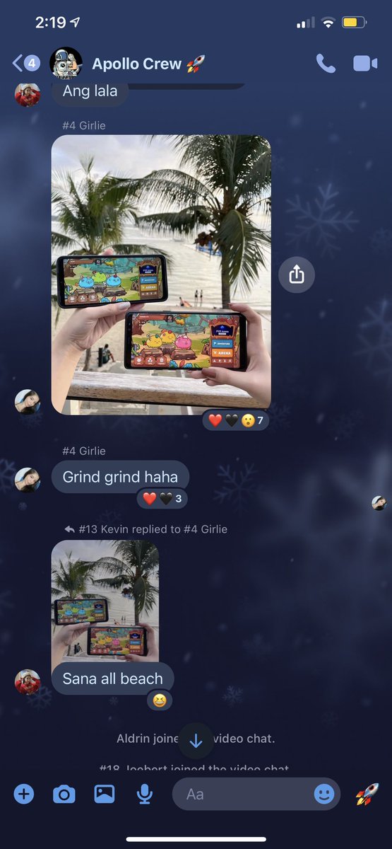 buzzaldgaming's tweet photo. When your scholars are grinding on their vacation🤪 lolll! Axie is part of our lives now. @AxieInfinity https://t.co/FMmumvOXvn