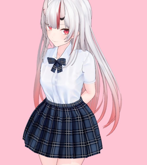 ・制服作成、テクスチャ作成
・ウェイト塗り、ボーン・物理入れ
るしあちゃんの夏服風JK衣装を作りました～🤗
2日でこの衣装が大体できるのは良いですね～

るしあちゃんにも移植予定です😋
髪が色々な点で一番時間かかるので
髪型はそのままになります 