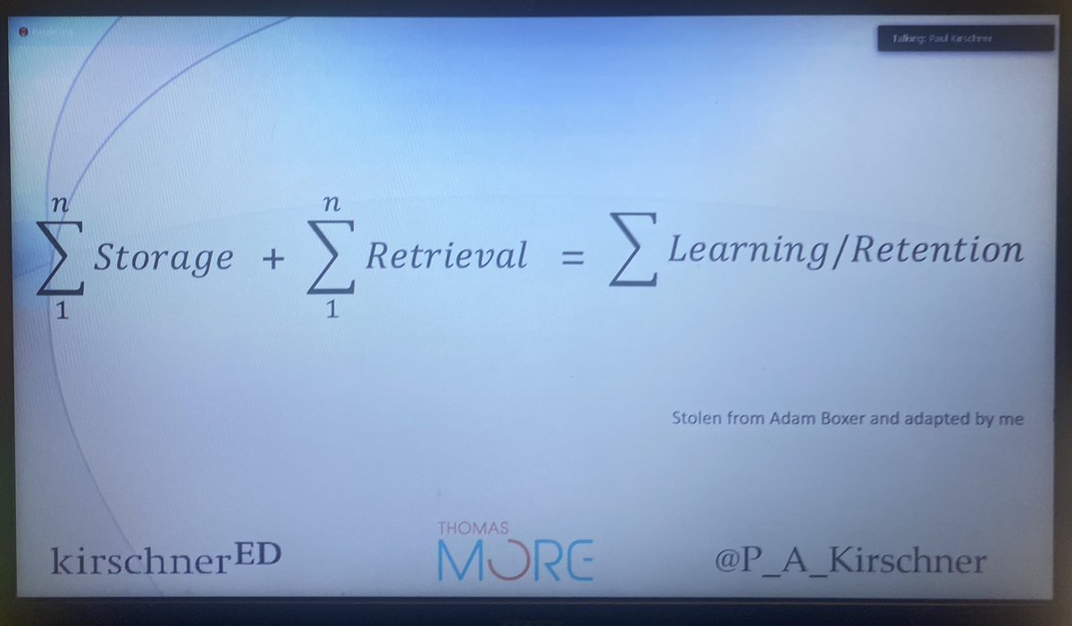 vic_adams_'s tweet photo. Fantastic CPD in the Research-Informed Teaching In Action: Eight Masterclasses sessions. Kicked off today with a great talk by @P_A_Kirschner loads of takeaways including his adaptation from @adamboxer1 here: 
@teacherhead https://t.co/CKMHEazAwv