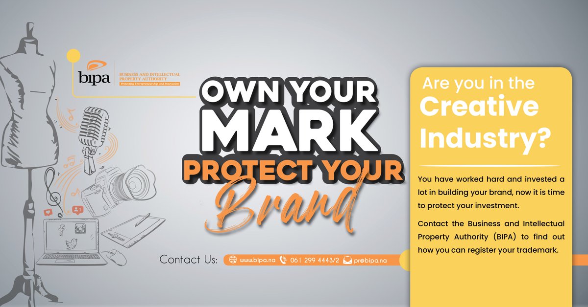 bipa_nam's tweet image. Protect your brand by registering your trademark today!

Visit bipa.na/intellectual-p… for more information.

#trademark #IP_Protection #bipa
#ippromotion