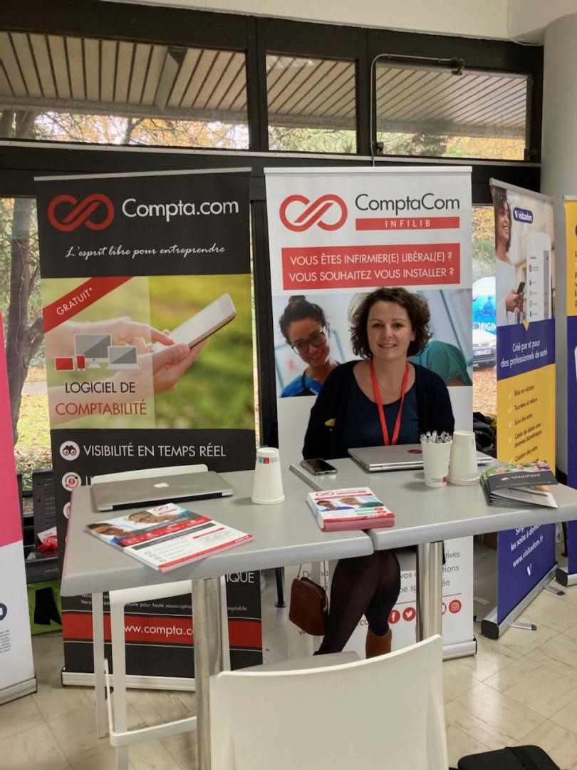 comptacom's tweet photo. ➡️Nous participons aujourd'hui et demain aux Journées des #Infirmiers à Pessac près de #Bordeaux.
L'occasion pour nous d'enregistrer un #podcast 📻 avec la radio digitale #Jailablouse.
N'hésitez pas à venir nous rendre visite !
🌐https://t.co/wrB7CRPlDj https://t.co/Y01Yc5myDG