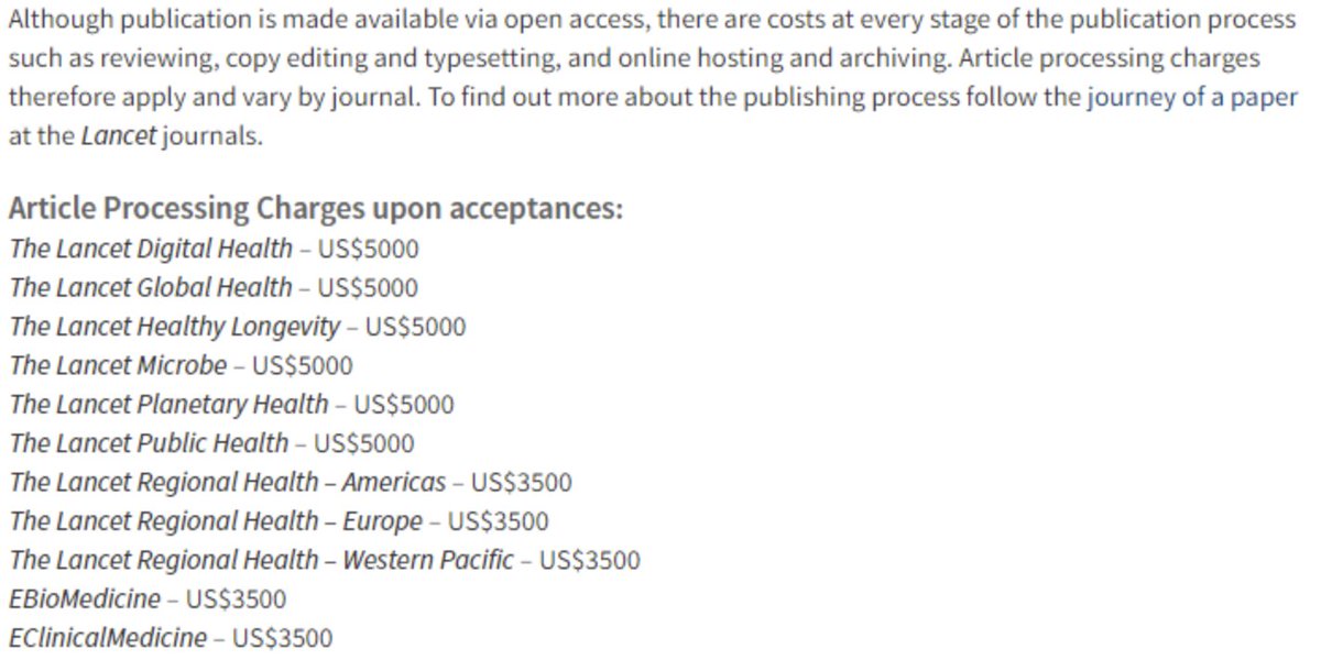 suchetadalal's tweet photo. One lives and learns. Even as a journalist, I did not know that AUTHORS have to PAY, HEFTY "processing fees' to publish in very reputed technical journals. #Lancet is one, Engineering journals too. Did you know?  Thousands of dollars! https://t.co/kX7B3zsDtv
