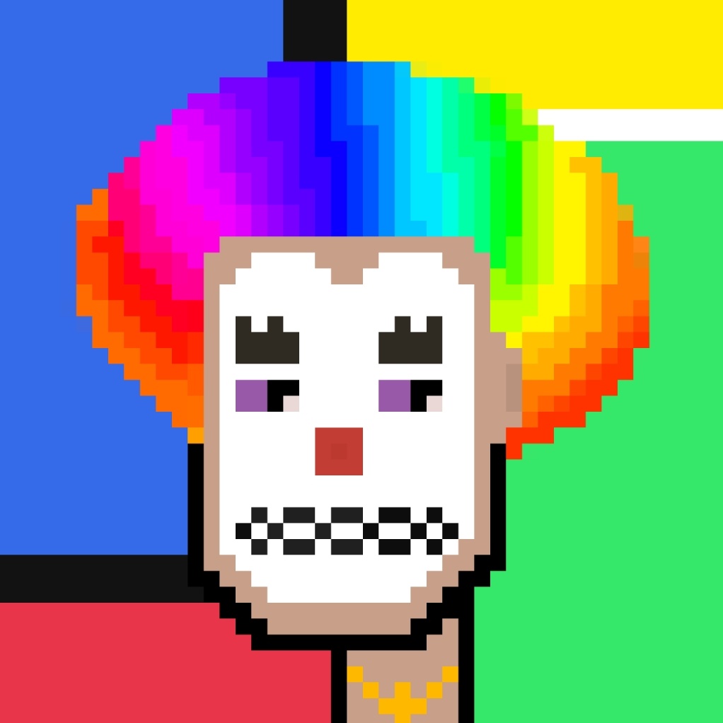 hbarSarah's tweet photo. My favorite from @hashdudes! Clown at your service in #hashtown. $hbar https://t.co/EU6dJVnoTC