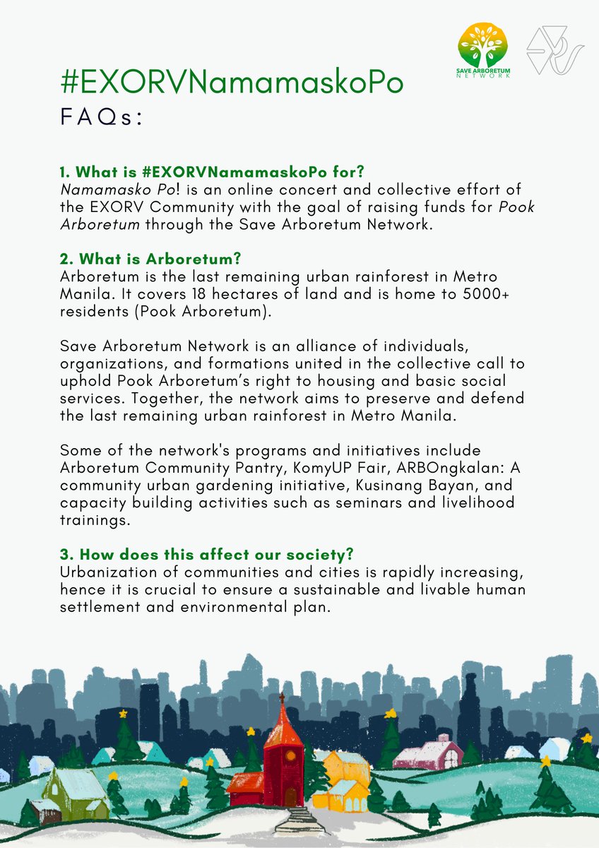 exorvstudios's tweet photo. #EXORVNamamaskoPo: FAQs

Learn more about our cause, how you can help, and where to tune in. Reading is a must! 🤓

We know it's kind of long, but we made sure to answer all the questions you might have! If you have a specific inquiry, don't be afraid to send us a DM. 💚 https://t.co/f5tHYdQZhp