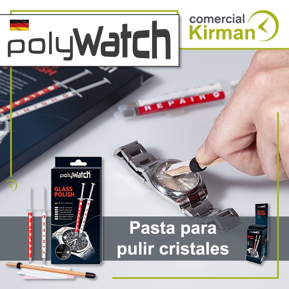 ComercialKirman's tweet image. Pasta para pulir cristales Polywatch: elimina y repara las pequeñas y medianas rayaduras en cristales minerales.

tienda.kirman.com/polywatch-past…

#polywatch #timetoshine #watchprotector #watch #smartwatch #watchmaker