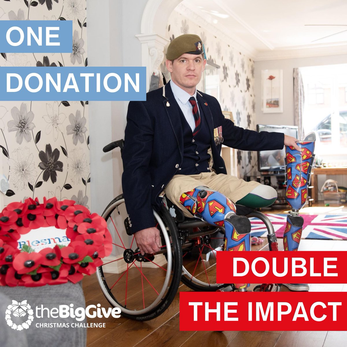 Thank you to everyone who has made a Big Give donation so far! We are nearly there!

For just ONE MORE HOUR your gift to Blesma will be doubled via the Big Give. Donate £10 and we'll receive £20!

Click here to donate - donate.thebiggive.org.uk/campaign/a0569…