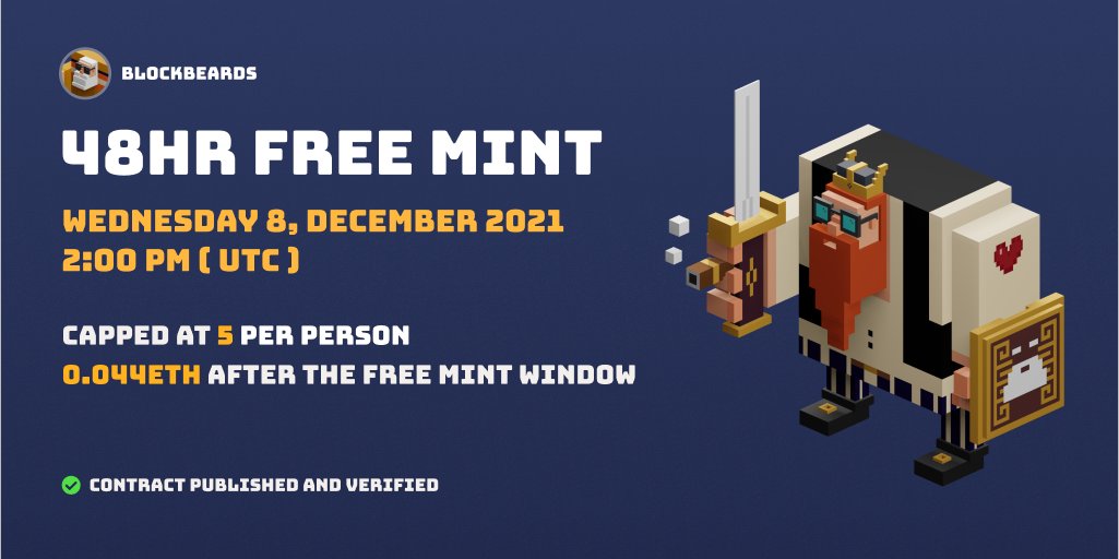 blockbeards's tweet photo. hey everyone, we have an exciting new event!!
🚀FREE mint event for 48HRS
Join https://t.co/CekwUCKR9g for more info https://t.co/rFLKkUTepk