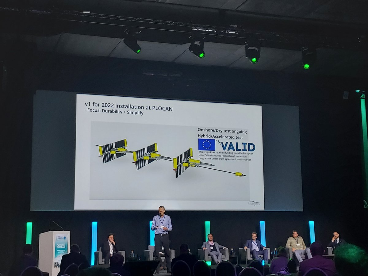 VALIDhtp's tweet photo. Yesterday at the @OceanEnergyEU Conference, @Wavepiston1 CEO Michael Henriksen presented in the technology showcase, demonstrating how their full-scale #WEC is contributing to the development of the @HorizonEU VALID project's hybrid test platform.
#OEE2021 #VALIDhtp #waveenergy https://t.co/CA1yxSaWvz