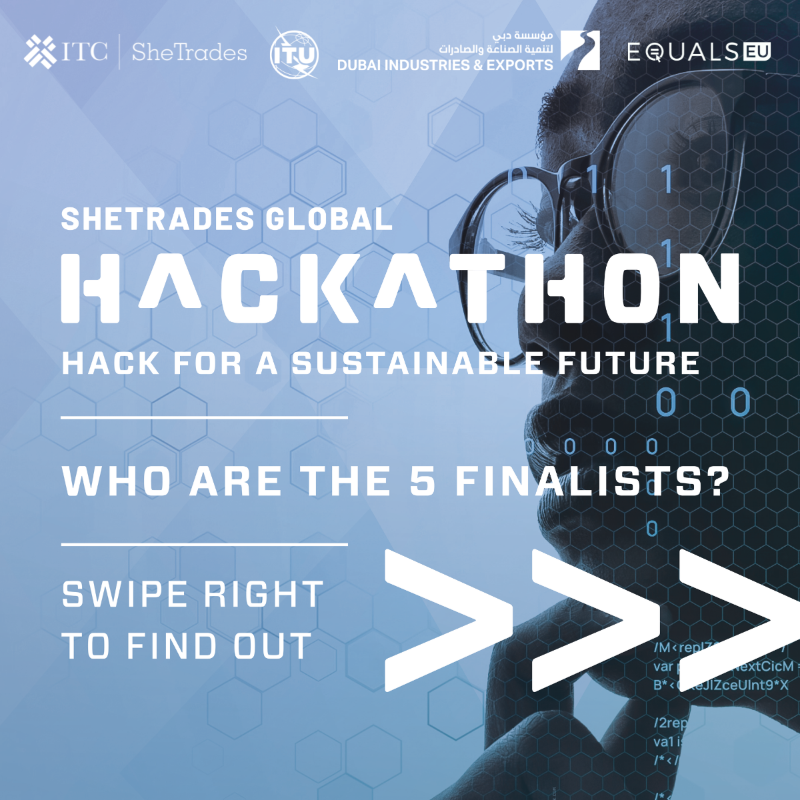 ITCnews's tweet photo. Things are 🔥 up!

Join our finalists from 🇪🇬 🇵🇭 🇳🇬 🇹🇹 🇦🇪 of the #SheTrades Global Hackathon to find out which team bags the grand prize of $10,000.

🗓️ 13-15 Feb 2022
💻 Virtually or on site at @expo2020dubai

🤝@equals_eu | @equals | @Dubai_IE | @ITU