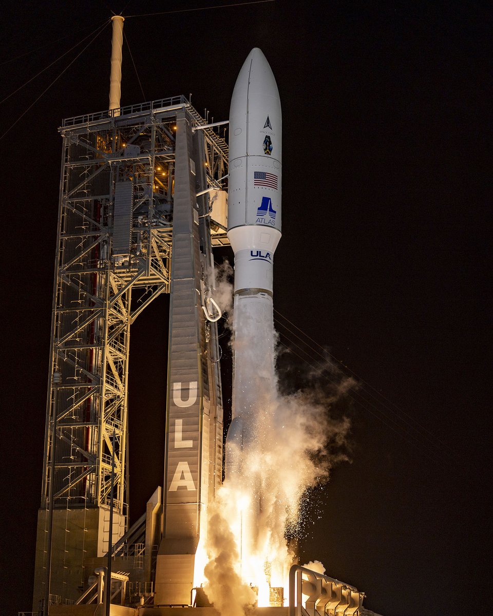 To recap, #AtlasV launched at 5:19amEST (1019 UTC) from Cape Canaveral. The rocket is traveling through space on its seven-hour mission to deliver the #STP3 satellites into geosynchronous orbit for @SpaceForceDoD. bit.ly/av_stp3

#PartnersInSpace