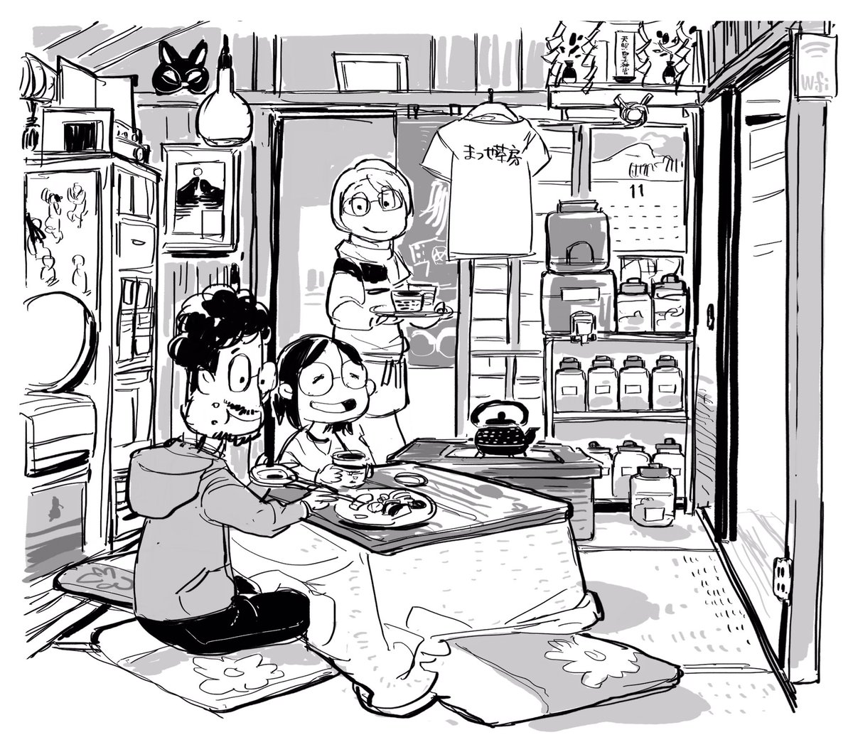 でもって、
風景・背景と言いますか、人物の外側にあるあれ。
あれが3年前まで、全く全く全く描けなかった・・・が1枚目の画像。
なんかよくわからんけど、描けるやん・・・!ってなった3年後が2、3、4枚目。
これの話もしますー。
#8つ勉