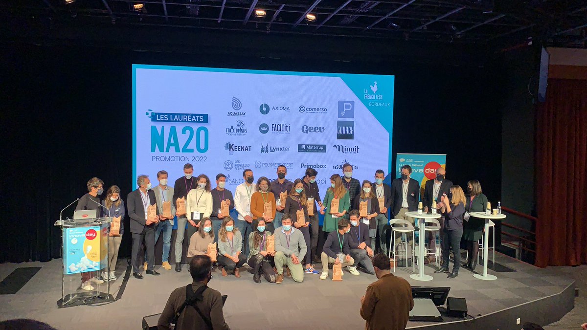 Voici tous les lauréats pour le NA20, promotion 2022 🏆
Bravo à eux ! 🤗

#innovaday21 #mbadmb <a href="/ArnaultChatel/">Arnault Chatel</a> <a href="/GeevOfficiel/">GEEV</a> <a href="/keenat_eco/">KEENAT</a> <a href="/Lynxter_3D/">Lynxter</a> <a href="/MaterrUp/">Materrup</a> <a href="/MinuitSurTerre/">Minuit Sur Terre</a> <a href="/Primobox/">Primobox - Groupe Septeo</a> <a href="/trizzybot/">Trizzy</a>