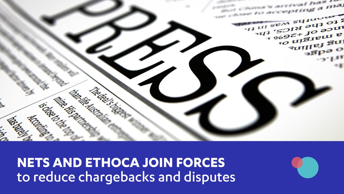 nexigroup's tweet image. We have joined forces with @Ethoca! The #partnership signed with Nets is designed to help cut #chargebacks, friendly fraud and transaction confusion by enabling better sharing of information between merchants and issuers. 
Read more: nexigroup.com/content/dam/co…