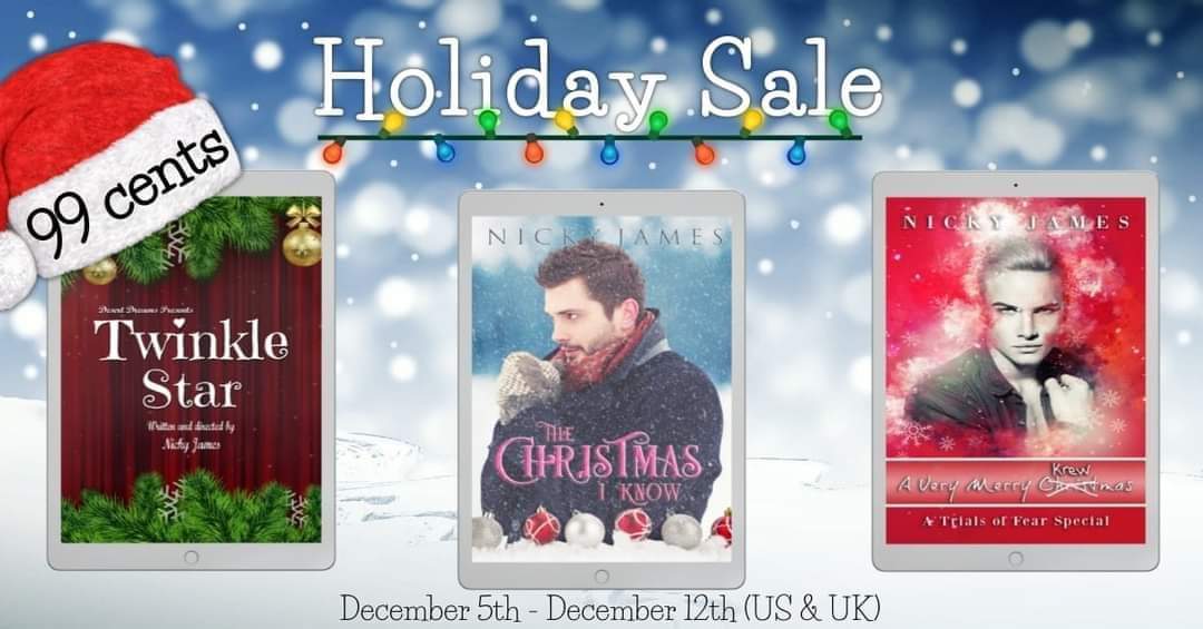 🎅🎅HOLIDAY SALE🎅🎅

Three books. 99 cents each (US &amp;UK only) <a href="/NicoleJames1978/">Nicky James</a>

Twinkle Star amazon.com/gp/product/B07… 

The Christmas I Know amazon.com/gp/product/B07…

A Very Merry Krewmas amazon.com/gp/product/B08…

Celebrate the holidays with three wholesome, full-length novels!
