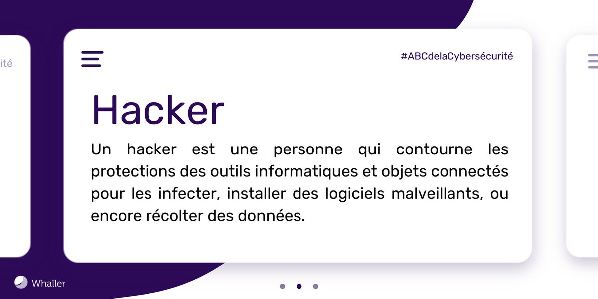 🔐Nouvelle lettre de notre série « ABCdaire de la #cybersécurité » : H comme #Hacker
RDV sur le blog 👉🏼 my.whaller.com/sphere/pp6mxj/…