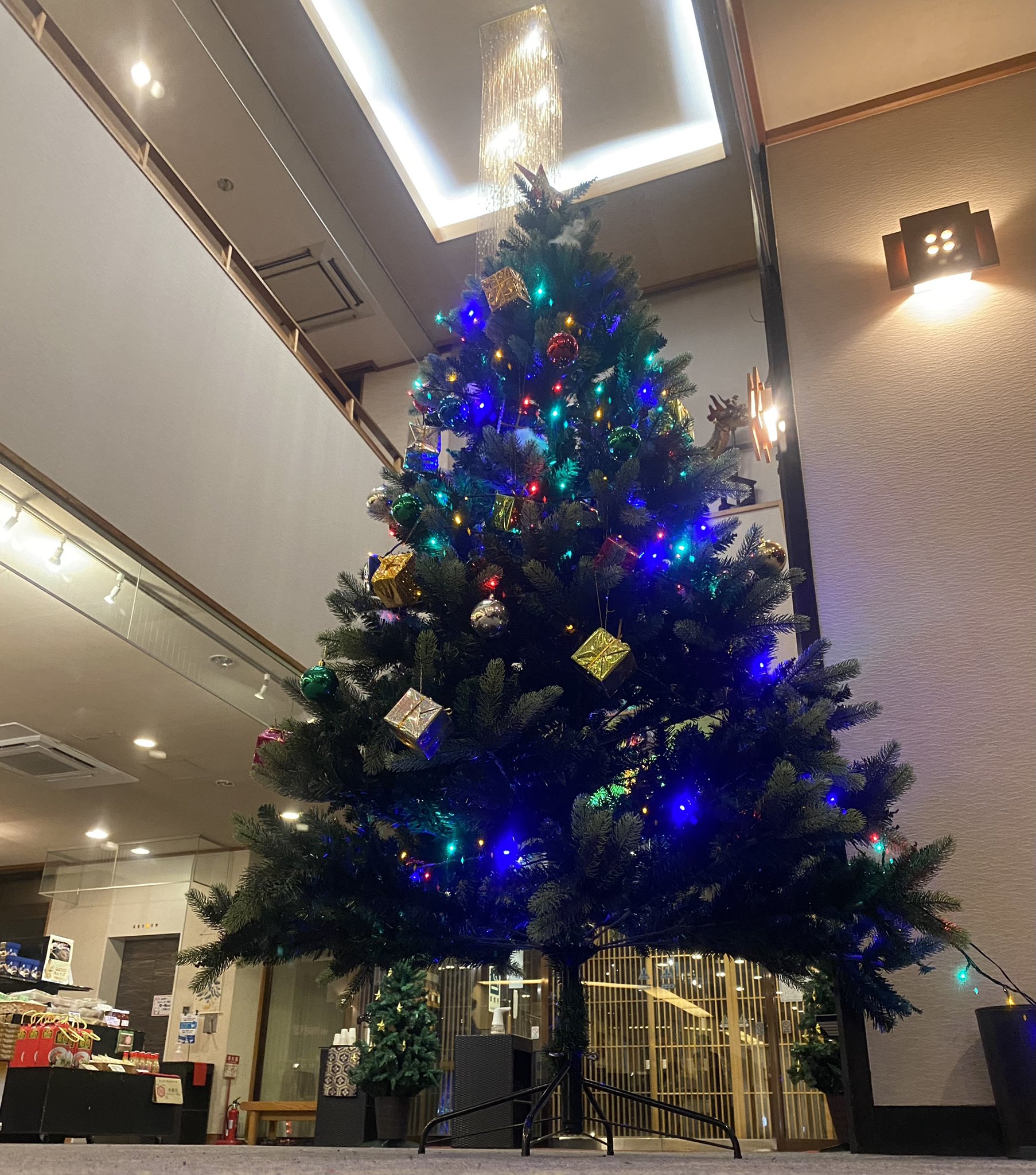 美人の湯 山王山温泉 瑞泉郷 ちょっと早いですがフロントロビーにてクリスマスツリーを飾り付けしました 12 7時点で12 24 12 25共にお部屋の空きがございますので是非お泊まりにお越しください 山王山温泉瑞泉郷 瑞泉郷 源泉掛け流し 一関温泉郷