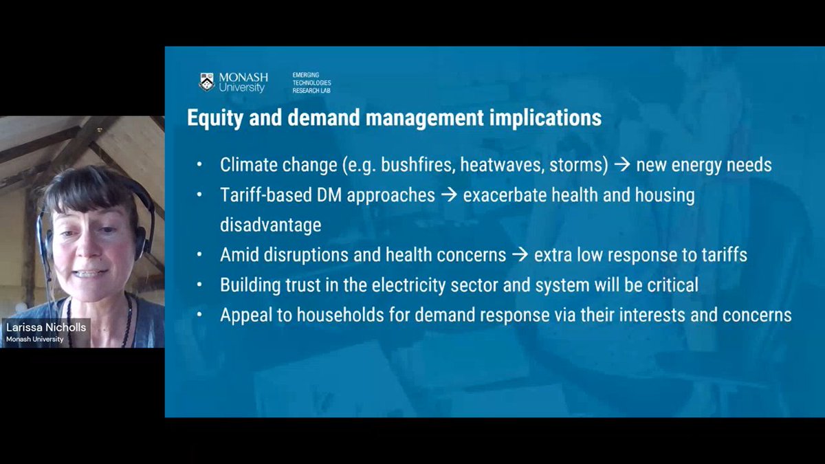 vanynancy's tweet photo. Fantastic talk about "Emerging #householdenergy, #demandresponse & #equityissues amid disruptions" by @LarissaNicholls. She also launched the #DemandManagementOpportunites report๐
๐Release https://t.co/EHnFZCshou
๐Report https://t.co/g4mvm6GLYd
๐กBio https://t.co/RKQfLjteLb https://t.co/9YWaYXlMlO