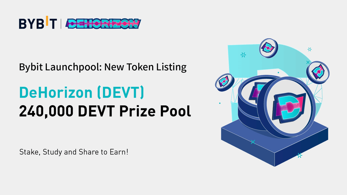Bybit (@bybit_official) on Twitter photo 📣 Announcing our next Launchpool project, <a href="/DeHorizonfun/">DeHorizon Official</a> $DEVT!
💰 Grab your share of 10,000 $DEVT! Simply RT this tweet + Tag 3 friends with the hashtag #BybitLaunchpool and fill in the form here: spr.ly/6019JSzYP
👉 Read More: spr.ly/6011JSzYR 📣 Announcing our next Launchpool project, <a href="/DeHorizonfun/">DeHorizon Official</a> $DEVT!
💰 Grab your share of 10,000 $DEVT! Simply RT this tweet + Tag 3 friends with the hashtag #BybitLaunchpool and fill in the form here: spr.ly/6019JSzYP
👉 Read More: spr.ly/6011JSzYR