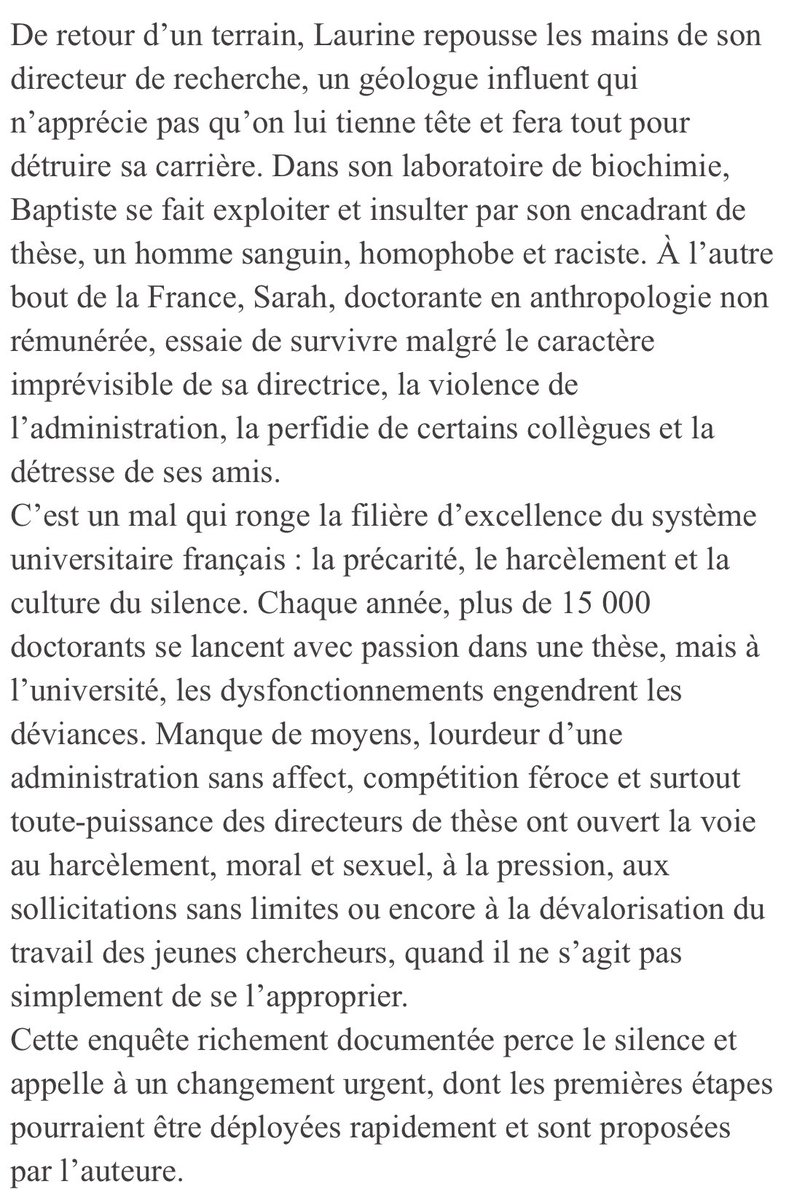 flr_louis's tweet photo. Adèle B. Combes - Comment l'université broie les jeunes chercheurs - Précarité, harcèlement, loi du silence à paraître en janvier chez Autrement https://t.co/1mnG9GI3vO