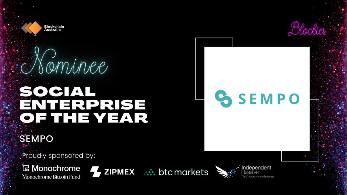 Congratulations to <a href="/teamsempo/">Sempo</a> who have been shortlisted for the Blockies 'Social Enterprise Of The Year' Award. Sempo build open-source, enterprise-grade software that enables NGOs to deliver cash transfers programs that are fast, secure and user friendly.