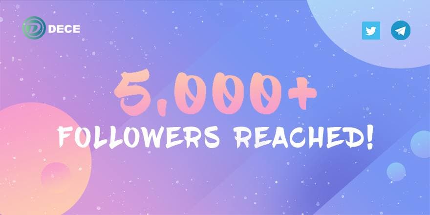 DECEChain's tweet image. We're excited to reach 5,000+Twitter followers!🚀

Thanks all supports! Please keep following us for the latest updates.