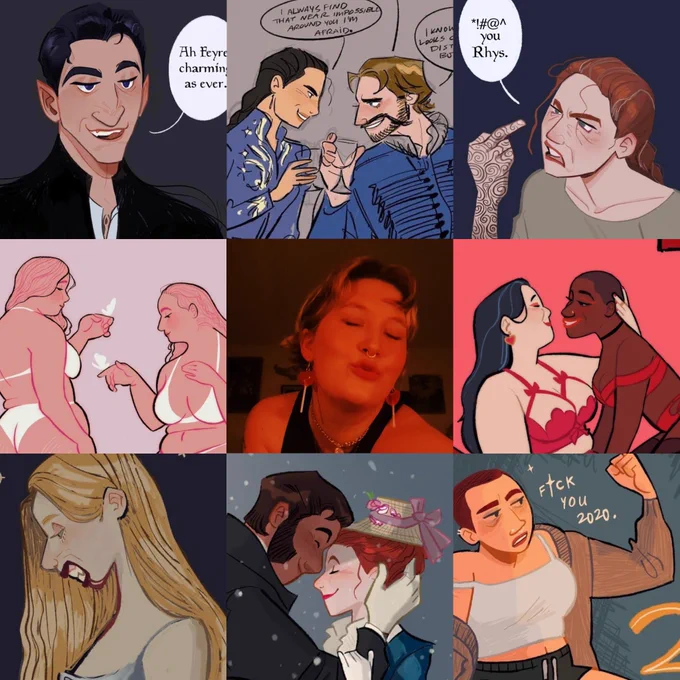 #artistvsart2021 
I drew possibly the least I've ever drawn this year but I enjoy drawing so much more. Slowed down a bit halfway but I feel I'm on the upswing 🙌😫😅♥️ 