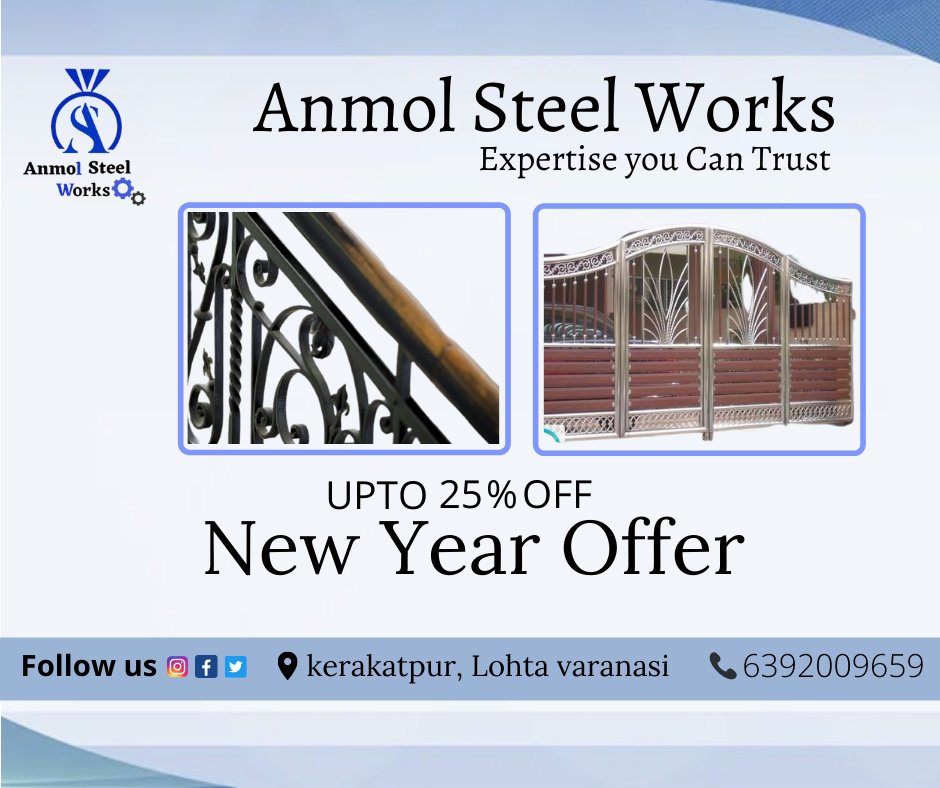 anmolsteelworks's tweet image. we provide lots of items in steel railing, almirah, furniture, etc. 
#digiperform #digiperformprojects