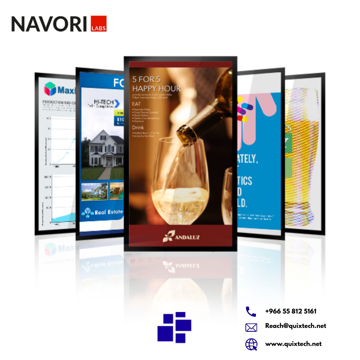TechQuix's tweet photo. Digital signage software includes everything you need to create, deploy, and play any type of content on any screen or media player.

#digitalsignage #quixtech #Interactive_screen #touchscreen #kiosk #Corporate_communication #digital #dammam #navori #digital_transformation https://t.co/mTc7JRdk3x