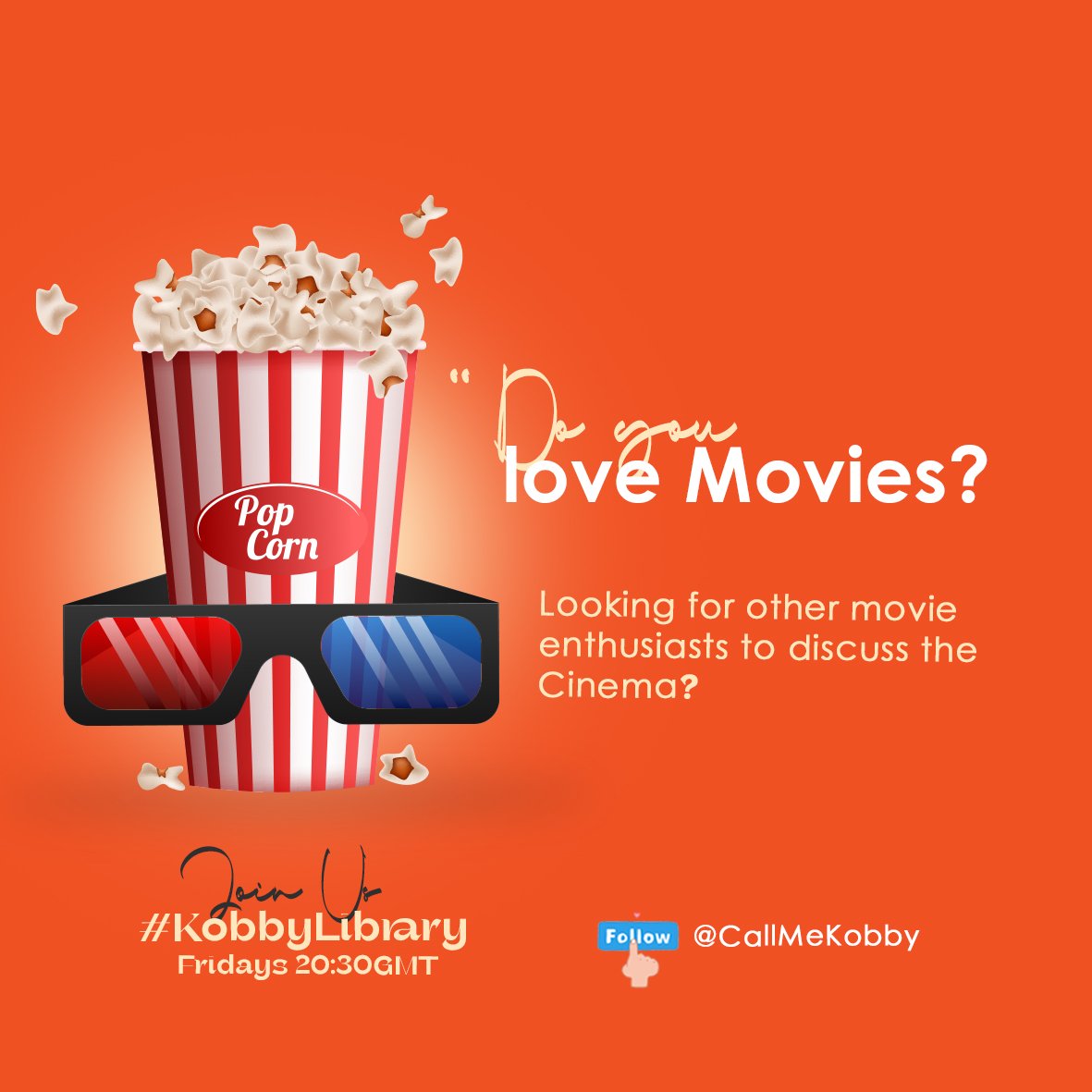 CallMeKobby's tweet photo. Do you love movies? Looking for other movie enthusiasts to discuss the cinema? Join us discuss #inception this Friday 8:30pm on #KobbyLibrarySpace
Cc: @Ekwuyyah @adjah_tetteh @kwesiMANI_ https://t.co/QmTXkruQXk