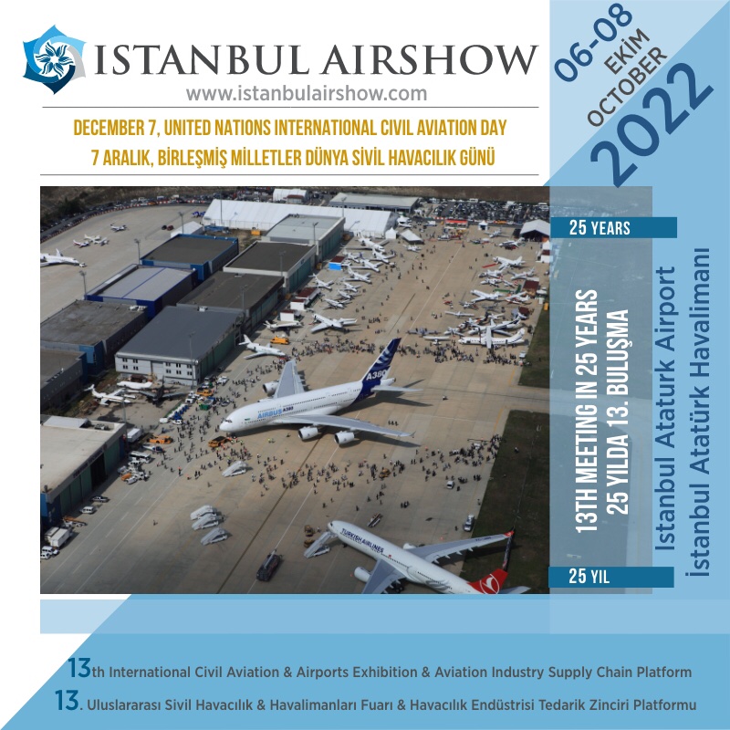 Tüm havacılık sektörünün Uluslararası Sivil Havacılık Günü’nü kutluyoruz.
We celebrate the International Civil Aviation Day.

#InternationalCivilAviationDay 
#SivilHavacılıkGuenue 
#istanbulairshow