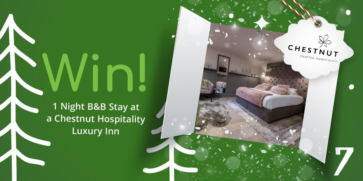 TheTouristTrail's tweet photo. Day 7⃣ of our Christmas Advent Giveaway has arrived!
𝗪𝗜𝗡 a B&amp;B 1 Night Stay at any @chestnutgroupUK Inn of your choice!

To enter:
🎄 Follow Us
🎄 Retweet this Tweet
🎄 Visit https://t.co/R6umU6BeyJ for 3 more ways to enter!

#TTTAdvent #DecemberWish #Competition https://t.co/v7KbIw1jUu